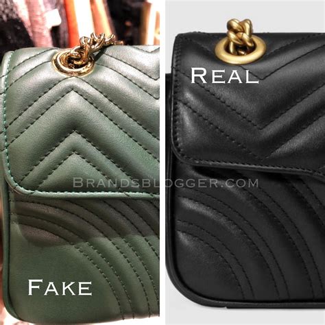 gucci marmont matelasse fake vs real|how to check gucci marmont bag.